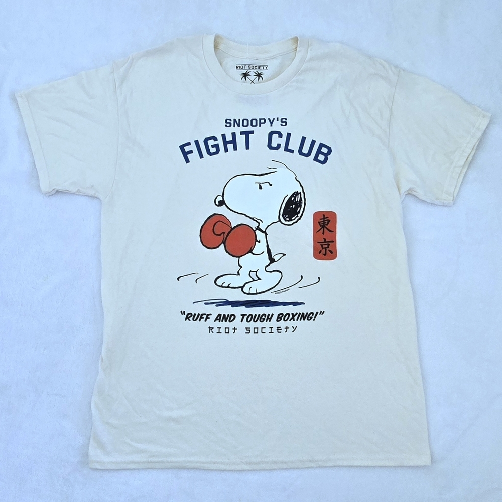 Riot Society "Snoopy's Fight Club" Graphic Tee - Nwot